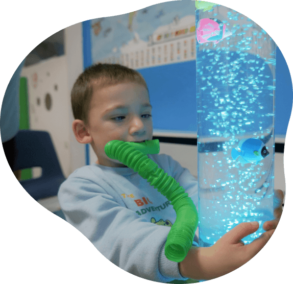 Child playing with sensory toys at SENtre